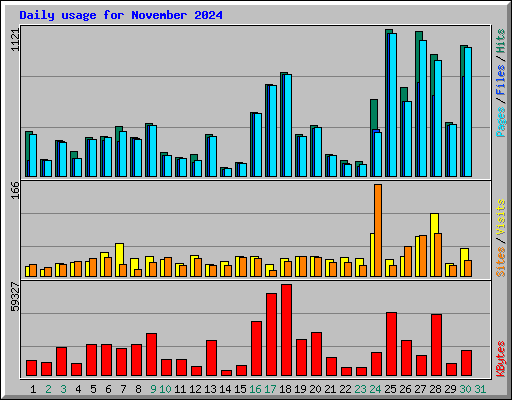 Daily usage for November 2024