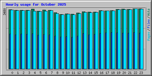 Hourly usage for October 2025