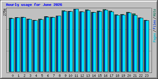 Hourly usage for June 2026